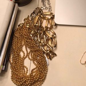 Gold and silver dress jewelry